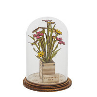 Tiny Town 8.5cm Wonderful Mum Flower Dome by Enesco A30454