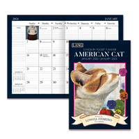 2024 13-Month Planner American Cat by Lowell Herrero Pocket Monthly Lang