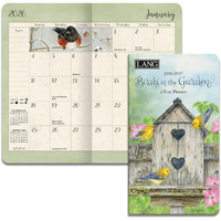 2026-2027 2-Year Planner LANG Birds In The Garden by Jane Shasky, Pocket Month to View 26991071093