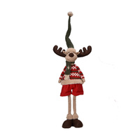 Christmas Plush 96cm Adjustable Reindeer with Green Hat, Xmas & Co. AD01-1