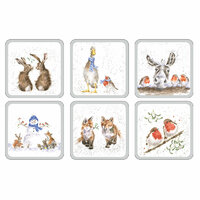 Pimpernel Wrendale Designs Coasters (Set of 6) - Christmas, Assorted Motifs - X0010268976