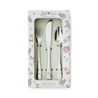 Royal Worcester Little Wren Cutlery Set 3-Piece Woodland Animals, WN4399-XG