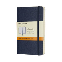 Moleskine Classic Notebook Pocket - Sapphire Blue, Ruled, Hard Cover