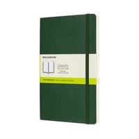 Moleskine Classic Soft Cover, Plain, Large, Notebook -Myrtle Green
