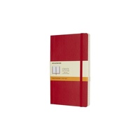 Moleskine Classic Notebook Large - Scarlet Red, Ruled, Soft Cover