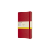 Moleskine Classic Notebook Large - Scarlet Red, Squared, Soft Cover