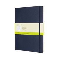 Moleskine Classic Notebook Extra Large - Sapphire Blue, Plain, Soft Cover