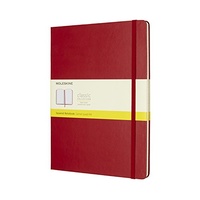 Moleskine Classic Notebook Extra Large - Red, Squared, Hard Cover