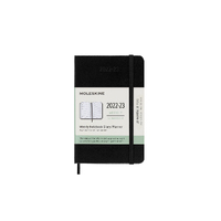 2022-2023 18-Mth Diary Moleskine Pocket Weekly Notebook Hard Cover Black