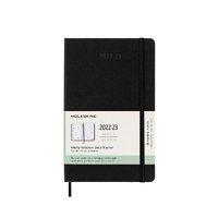 2022-2023 18-Mth Diary Moleskine Large Weekly Notebook Hard Cover Black