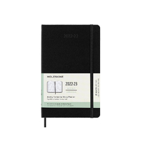 2022-2023 18-Mth Diary Moleskine Large Weekly Horizontal Hard Cover Black