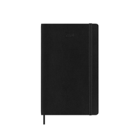 2024 Diary Moleskine Large Weekly Horizontal Soft Cover Black M-DSB12WH3Y24