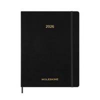 2026 Diary Moleskine Essential Extra Extra Large Weekly Vertical Spiral Black M-DSESNB12WN7Y26