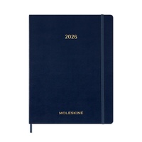 2026 Diary Moleskine Essential Extra Extra Large Weekly Vertical Soft Cover Sapphire Blue M-DSESNB2012WN7Y26