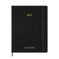 2027 Diary Moleskine Essential Planner Extra Extra Large Weekly Black Soft Cover, M-DSESNB12WN7Y27