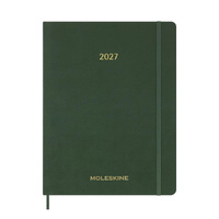 2027 Diary Moleskine Essential Planner Extra Extra Large Weekly Myrtle Green Soft Cover, M-DSESNK1512WN7Y27