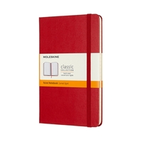 Moleskine Classic Notebook Medium - Scarlet Red, Ruled, Hard Cover