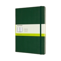 Moleskine Classic Notebook, Extra Large 19x25cm, Plain, Hard Cover- Myrtle Green