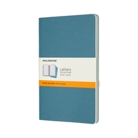 Moleskine Cahier Large Ruled Brisk Blue Notebook Set of 3