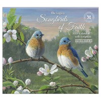 2024 Calendar Songbirds Of Faith Scripture by Hautman Brothers Wall The Legacy
