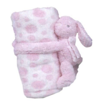 Adore-a-Baby Pink Blanket & Teddy Bear Toy