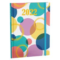 2022 Diary Colourful Circles A5 Week to View by For Arts Sake FAS22561