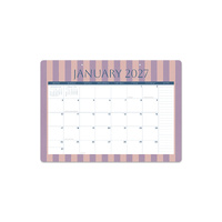 2027 17-Month Calendar Orange Circle Decorative Desk Blotters 476x343mm Desk Pad Cabana, 27061