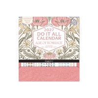 2027 17-Month Calendar Orange Circle Do-It-All 305x325mm Magnetic Wall Age of Romance, 27075