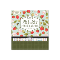 2027 17-Month Calendar Orange Circle Do-It-All 305x325mm Magnetic Wall Fruit & Flora, 27077