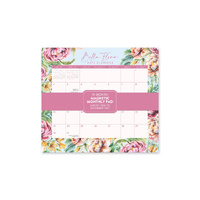 2027 17-Month Calendar Orange Circle Monthly Pad 244x216mm Magnetic Wall Bella Flora, 27127