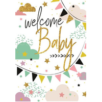 Greeting Card Viva Welcome Baby by For Arts Sake 08733