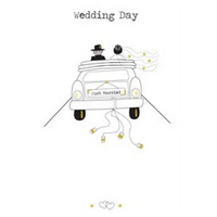 Greeting Card Wedding Day - Just Married Car by For Arts Sake 05806