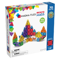 MAGNA-TILES microMAGS Construction Set 70 Piece, MT244070MM