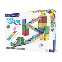 MAGNA-TILES Construction Set Rail Racers Deluxe 90 Piece, MT251090RR