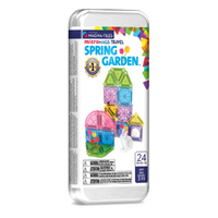 MAGNA-TILES microMAGS Construction Set Spring Garden Travel Set 24 Piece, MT264024SG