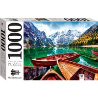 1000 Piece Jigsaw Puzzle: Braies Lake, Italy by Mindbogglers 