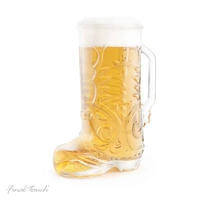 Final Touch Beer Glass 650mL Wild West Boot, Winex GG5026