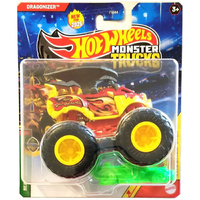 Hot Wheels Monster Trucks with Crushed Car - Dragonizer