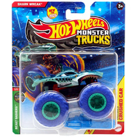 Hot Wheels Monster Trucks with Crushed Car - Shark Wreak