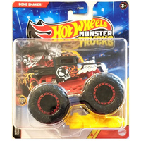 Hot Wheels Monster Trucks with Crushed Car - Bone Shaker