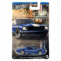 Hot Wheels Silver Series Ford Mustang 60 Years Diecast Car 1:64 - '65 Ford Mustang 2+2 Fastback