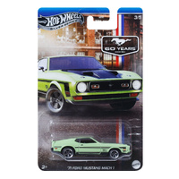 Hot Wheels Silver Series Ford Mustang 60 Years Diecast Car 1:64 - '71 Ford Mustang Mach 1
