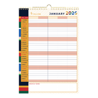 2026 Calendar Collins Edge Mira Family A3 Wiro Wall EDMRFC135