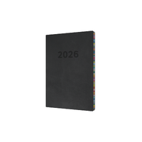 2026 Diary Collins Edge Rainbow A5 Week to View Charcoal ED153.U96