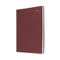 2026 Diary Collins Belmont A4 Day to Page Burgundy 147.V78
