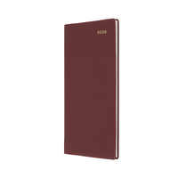 2026 Diary Collins Belmont Pocket Slim B6/7 Week to View Landscape Burgundy 377L.V78