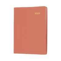 2026 Diary Collins Belmont Colours Pocket A7 Week to View with Pencil Orange 337P.V44