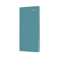 2026 Diary Collins Belmont Colours Pocket Slim B6/7 Week to View Portrait Teal 377P.V53