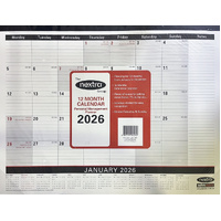 2026 Desktop Planner Nextra 56x43cm Month to View White NX3901.C59