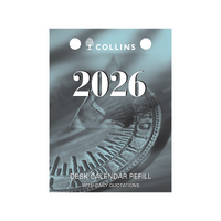 2026 Calendar Refill Collins Desktop Day to Page Top Punch DCRT